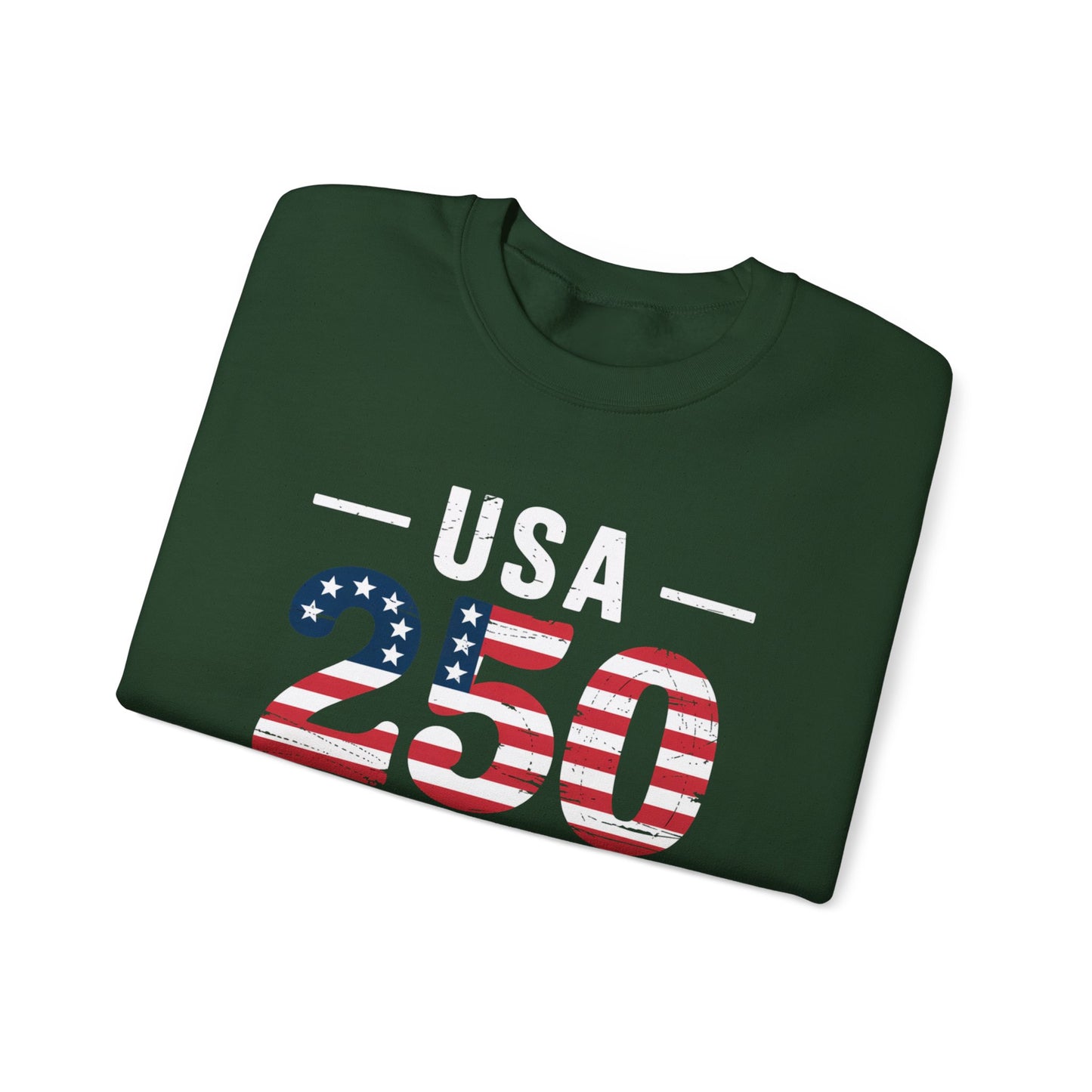 USA 250 Years Patriotic Crewneck Sweatshirt