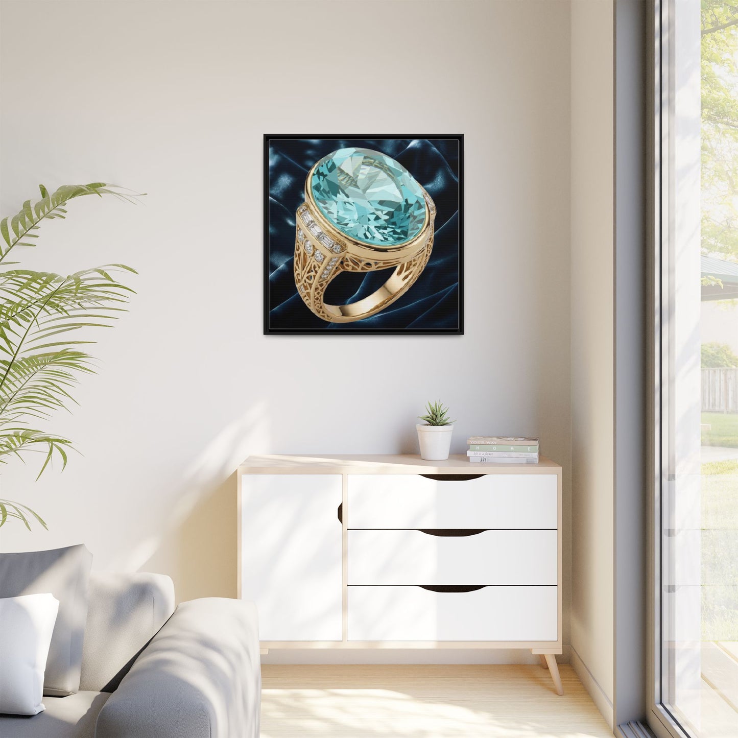 Aquamarine Grandeur Canvas