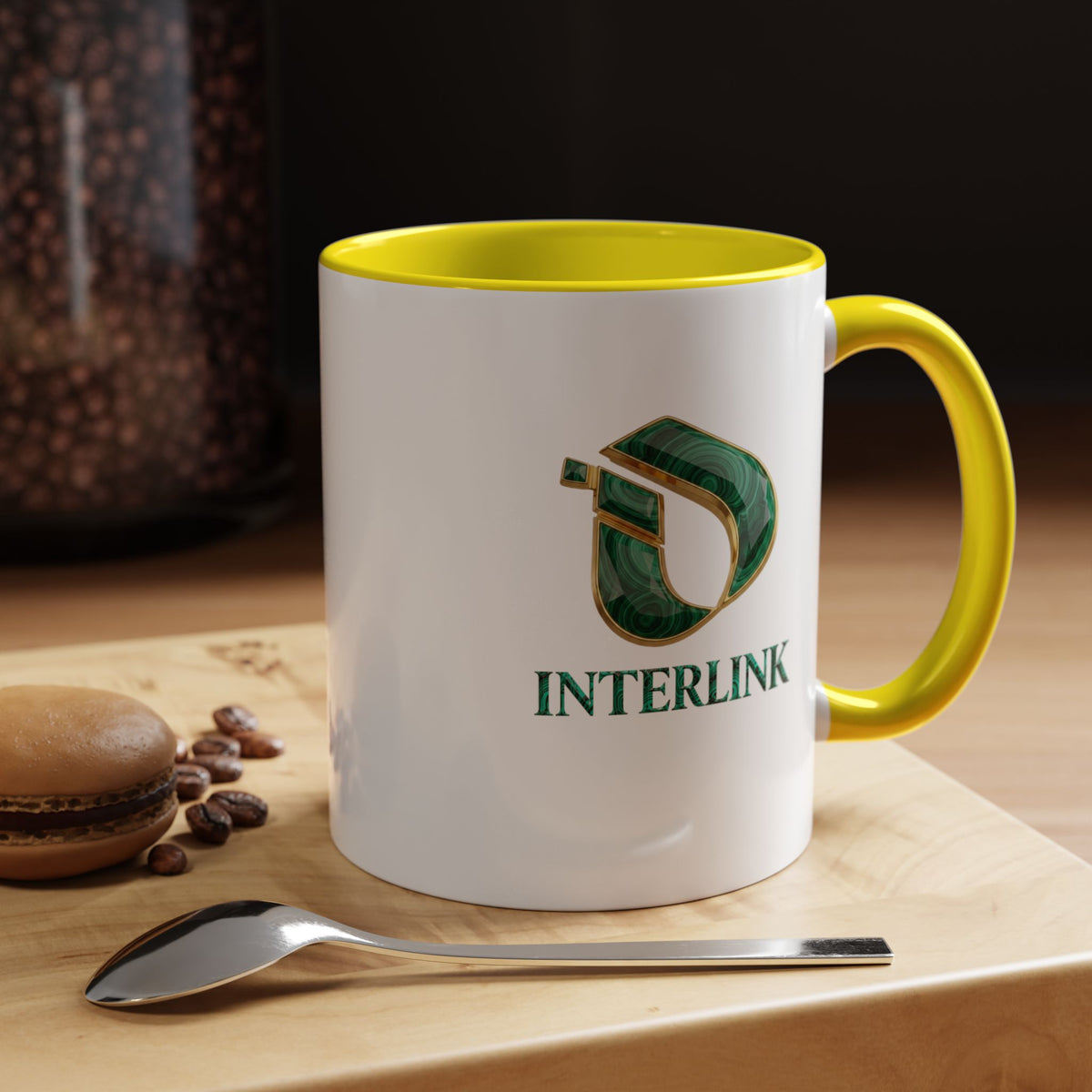Malachite Vein Interlink Two-Tone Ceramic Mug