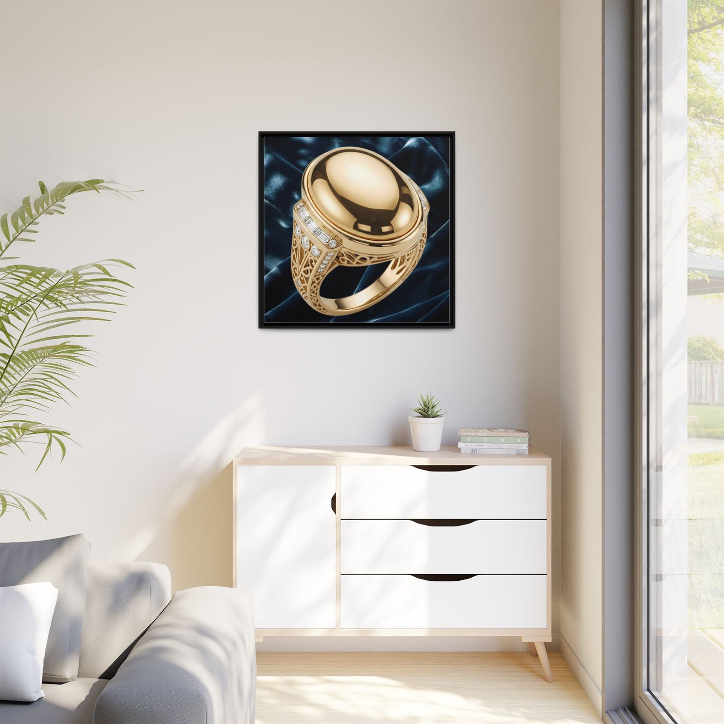 Vintage Gold Signet Ring Canvas