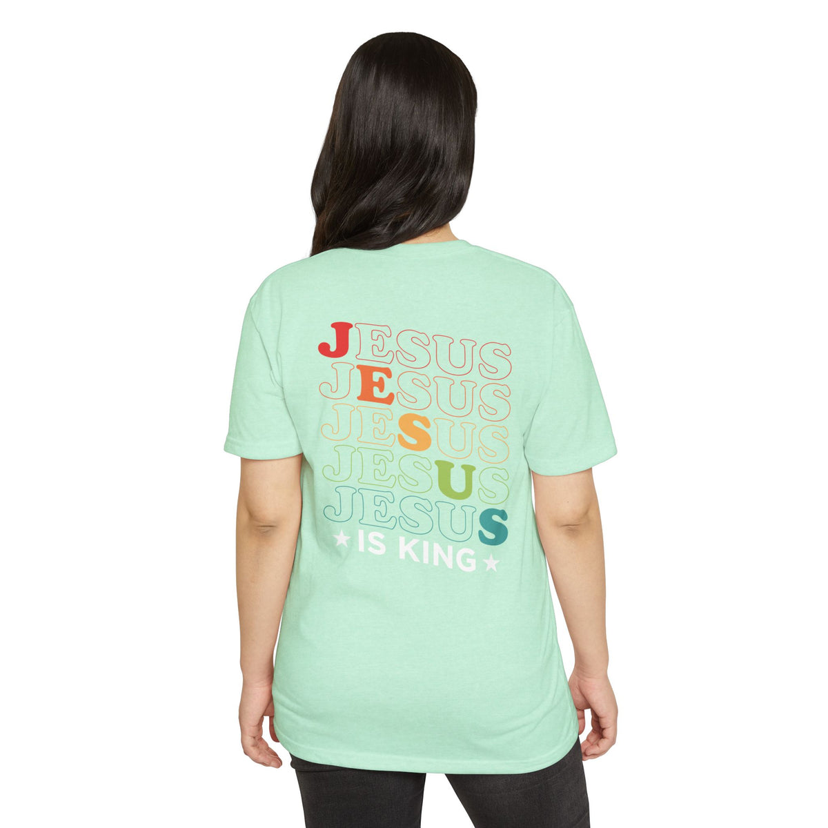 Jesus Is King Stacked Faith Women’s Tee