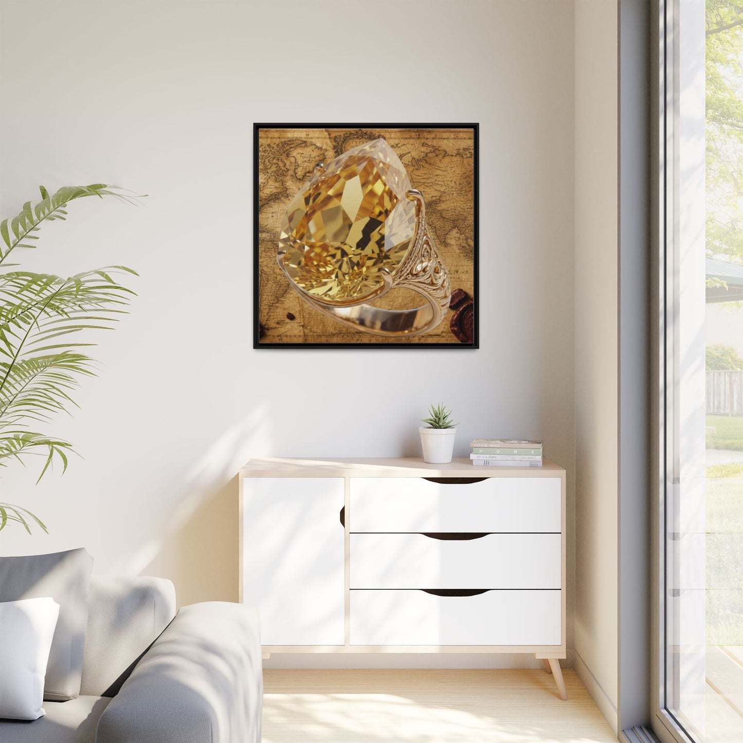 Antiquarian Ring Framed Canvas