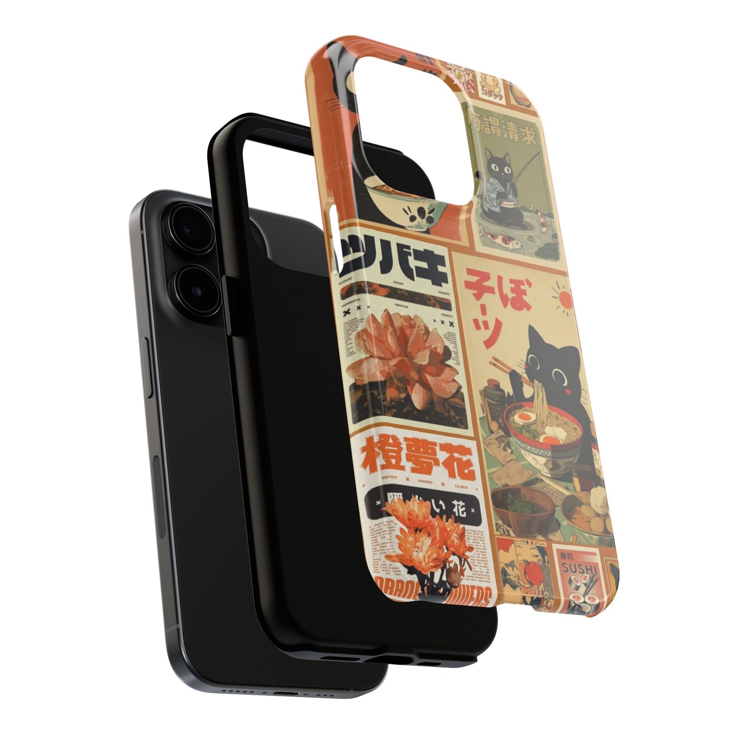 Retro Cat Collage Apple Phone Case