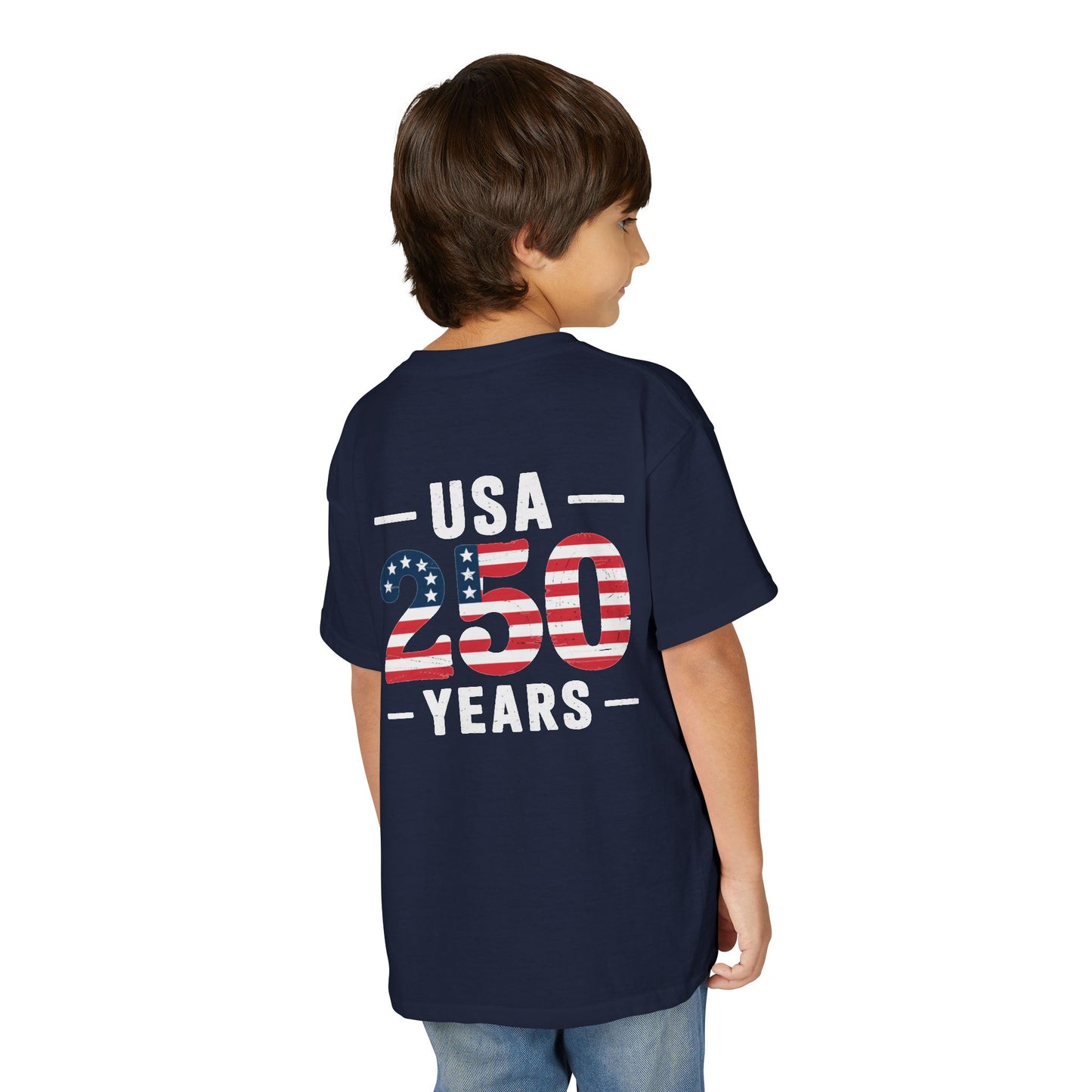 Youth USA 250 Years Patriotic Flag T-Shirt