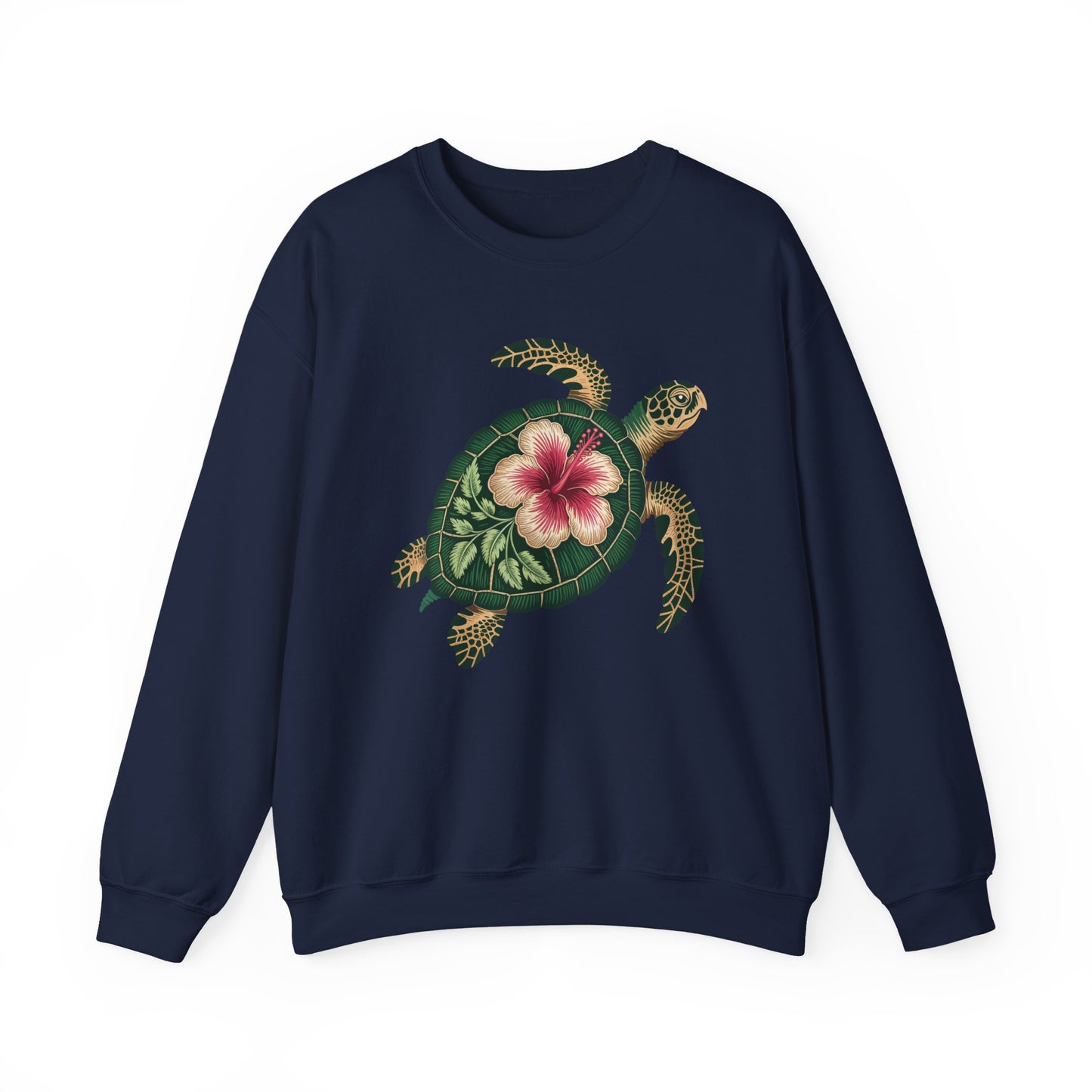 Sea Turtle Floral Graphic Women's Crewneck Sweatshirt