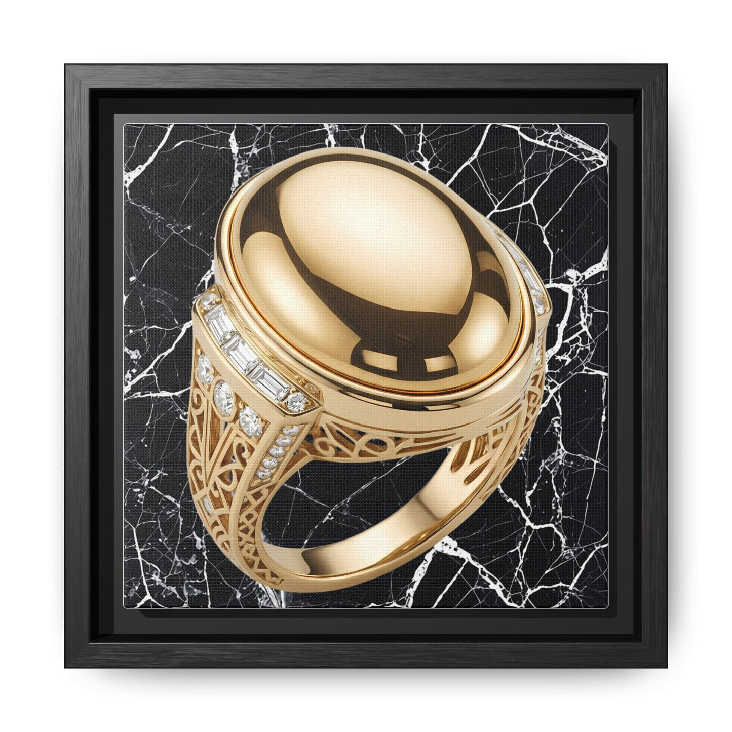 Gilded Marble Signet Canvas