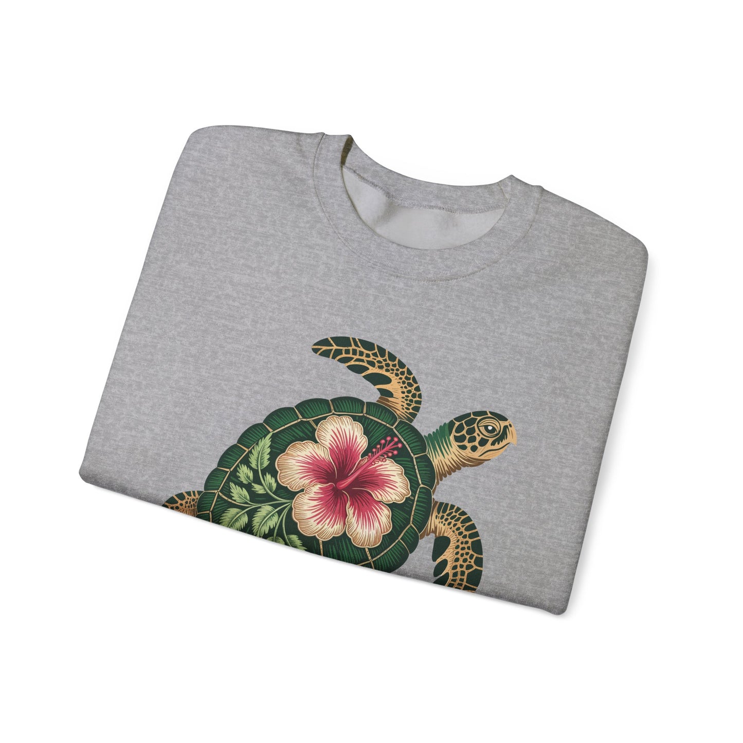 Sea Turtle Floral Graphic Women's Crewneck Sweatshirt