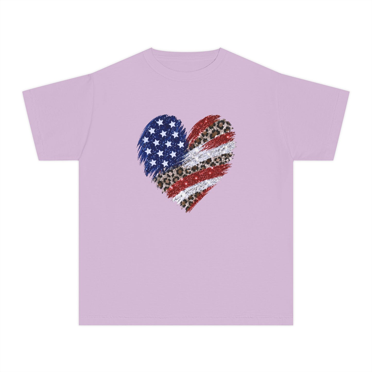 Distressed American Flag Heart Youth T-Shirt
