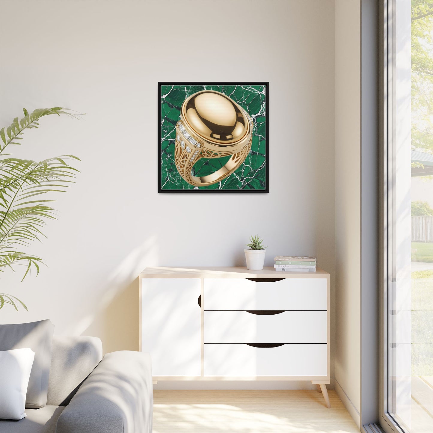 Regal Gold Marble Ring Canvas