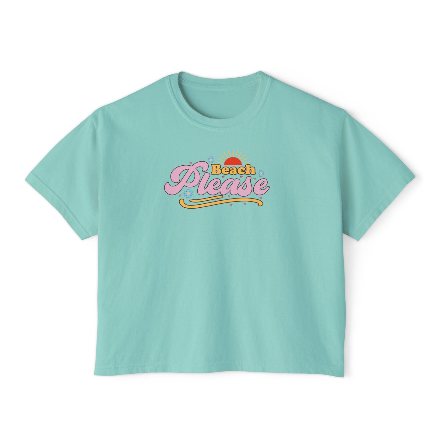 Beach Please Boxy Tee