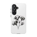 Botanical Black Floral Tough Phone Case