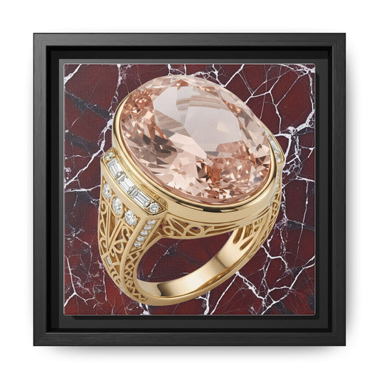 Claret Marble Morganite Ring Wall Canvas