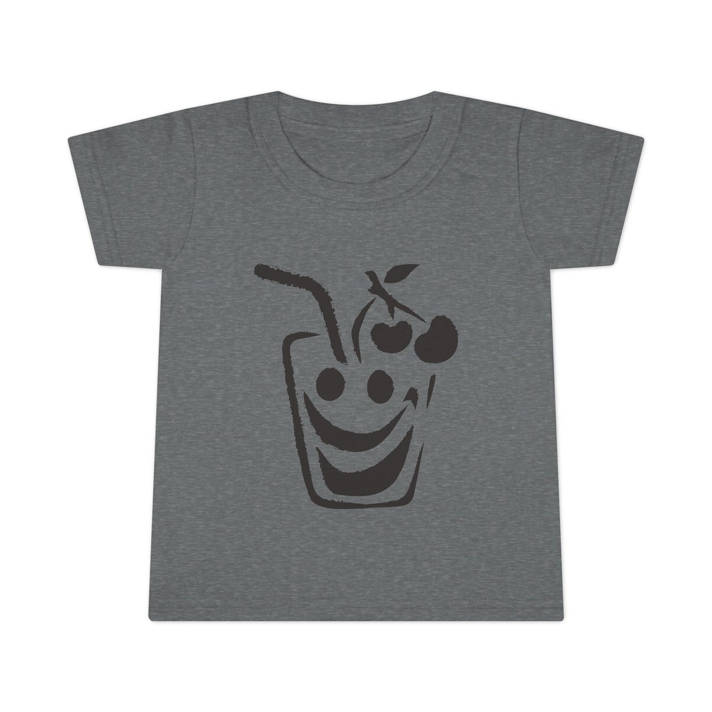 Toddler Smiling Juice Cup Graphic T-Shirt