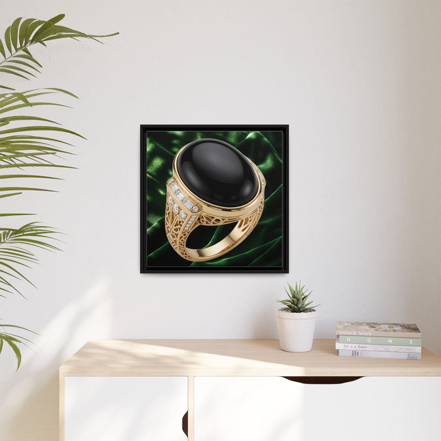 Onyx Verdant Nocturne Ring Canvas
