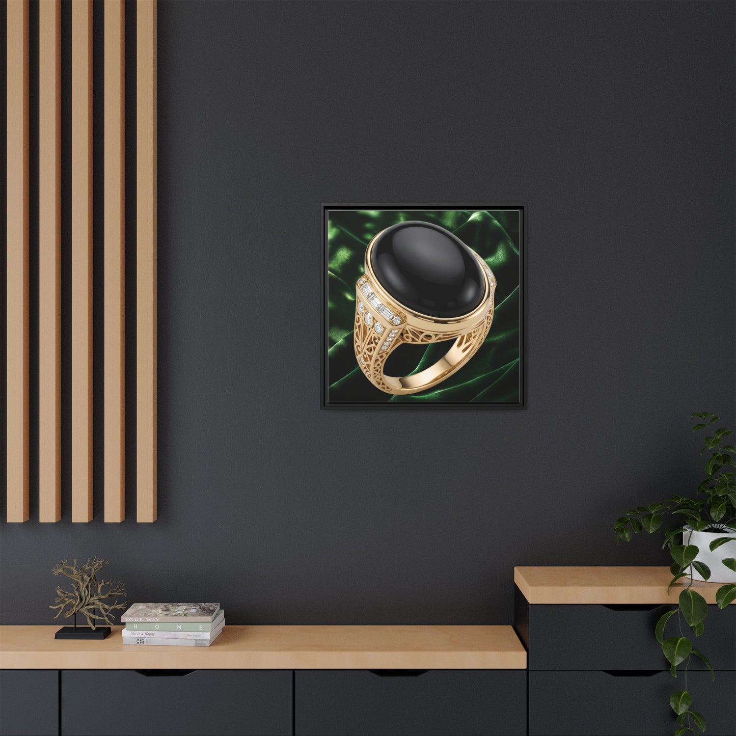 Onyx Verdant Nocturne Ring Canvas