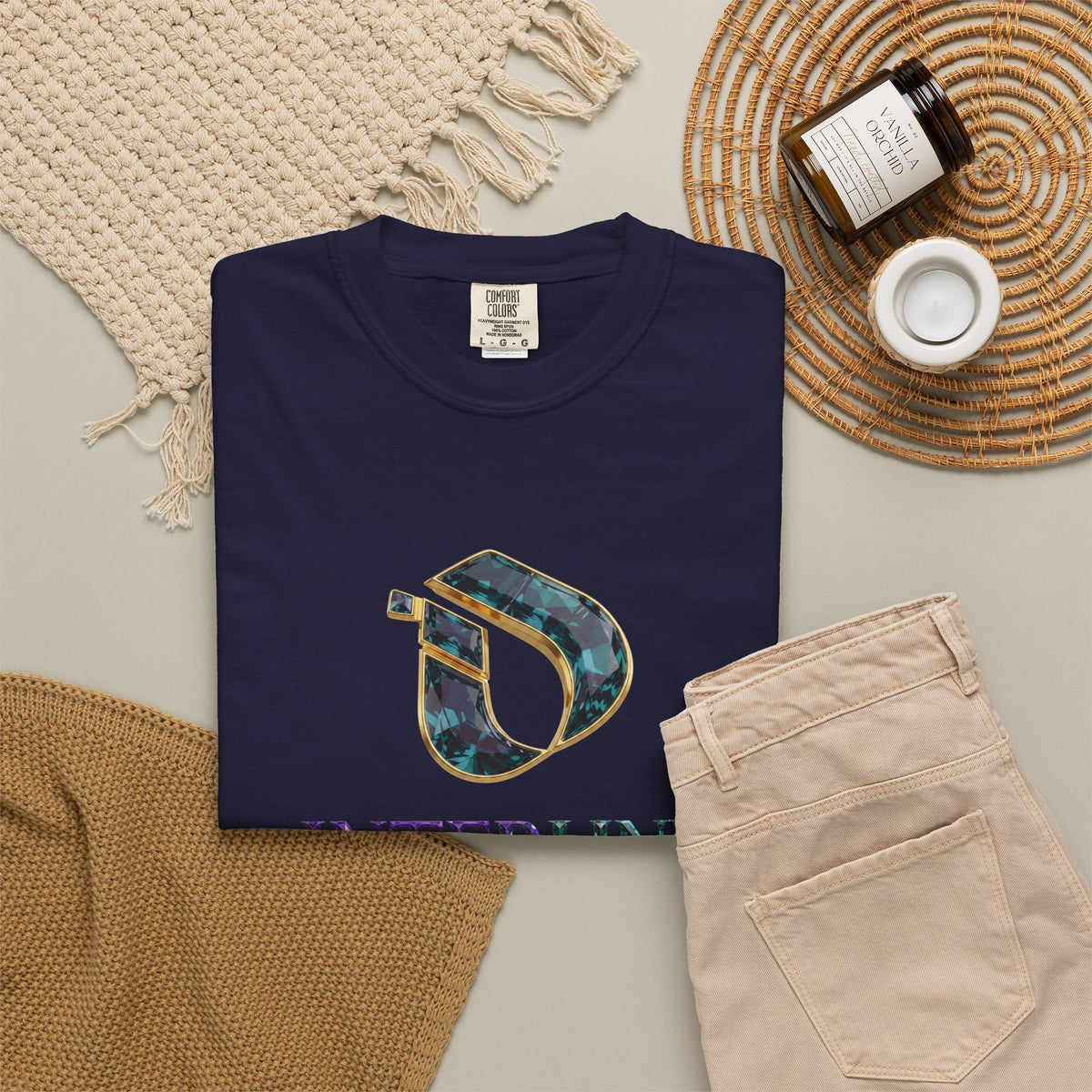 Ametrine Prism Interlink Ring-Spun Cotton Tee