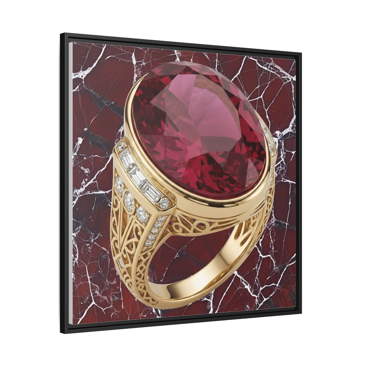 Burgundy Ruby Veinstone Canvas