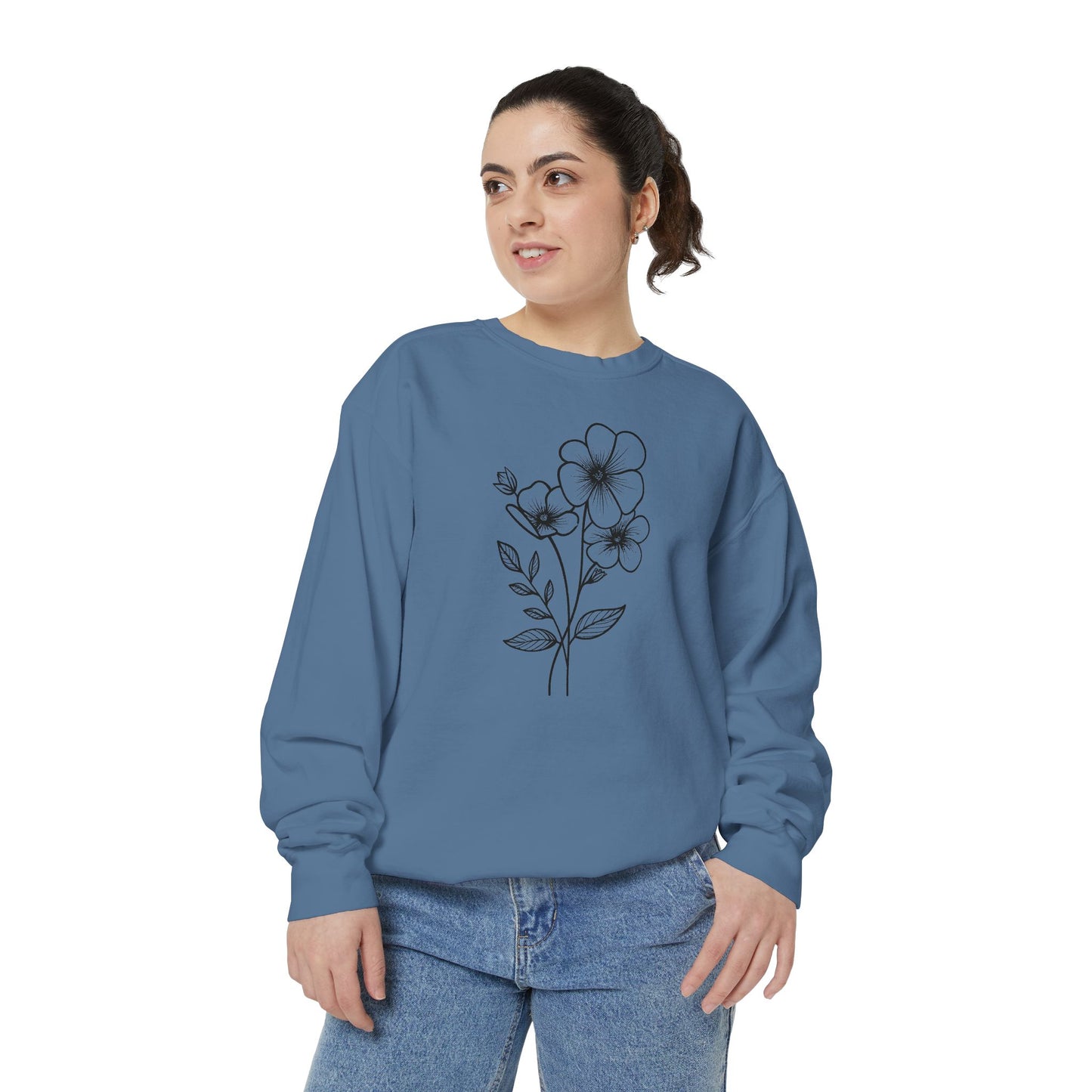 Minimal Botanical Crewneck Sweatshirt