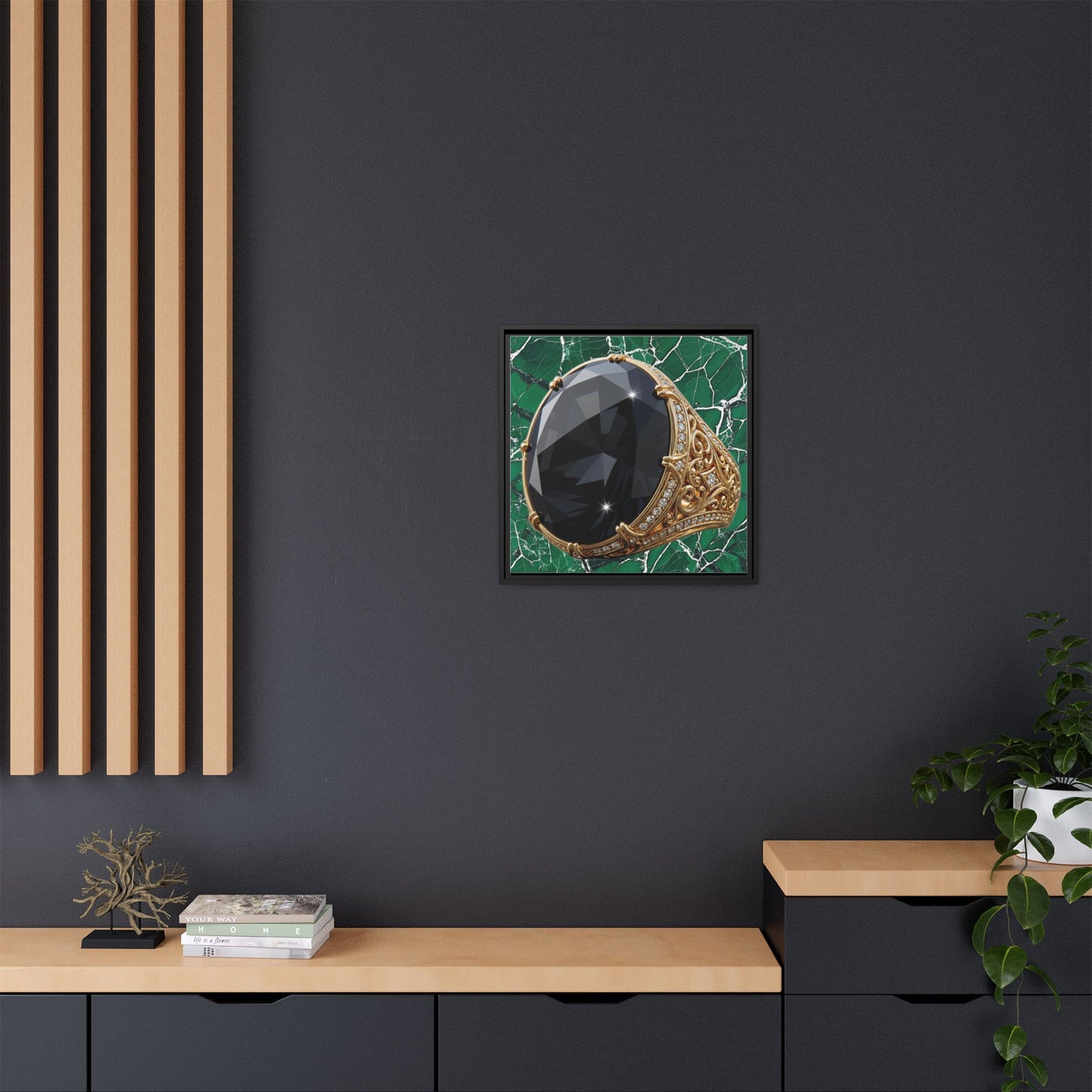 Black Diamond Mosaic Canvas