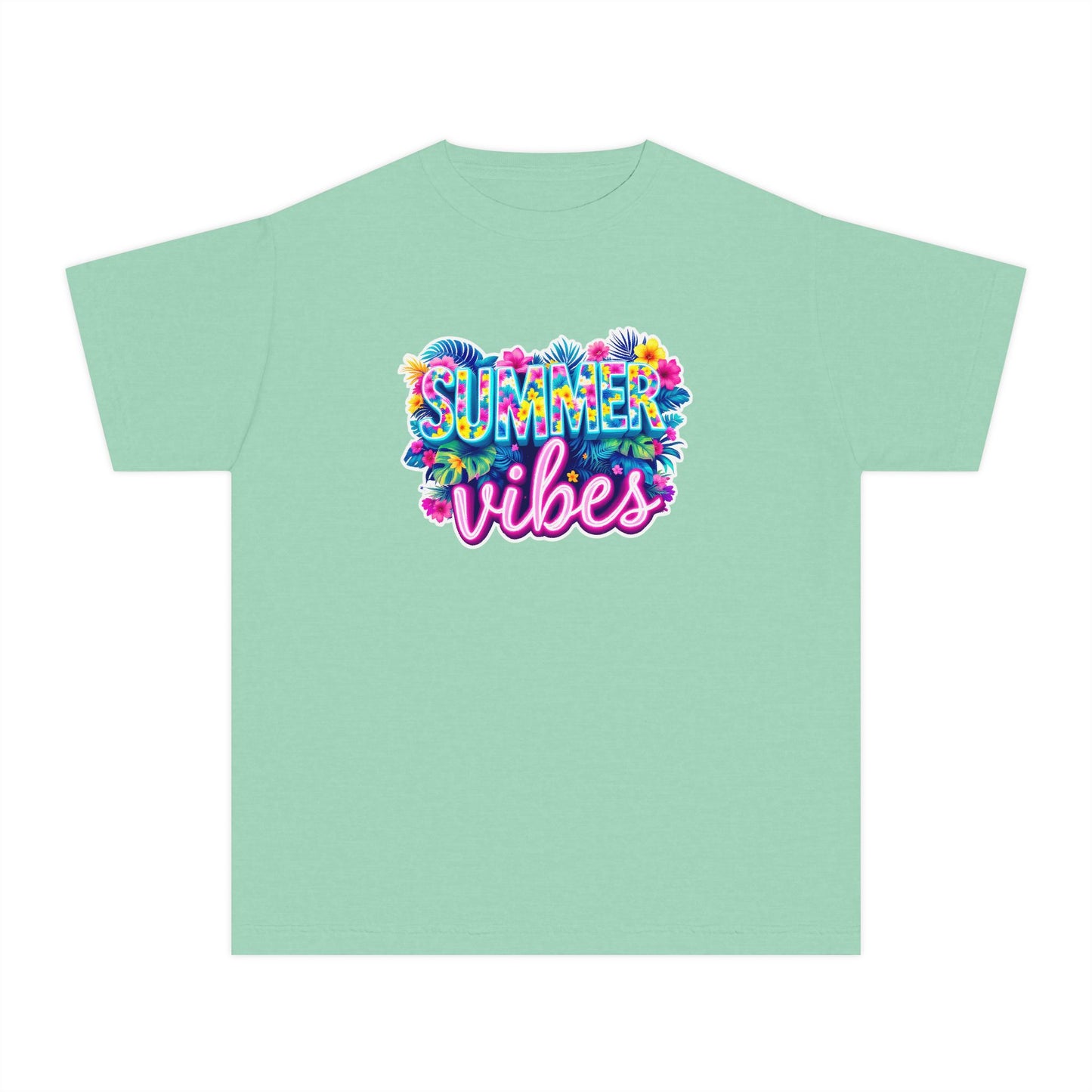 Summer Vibes Floral Youth Tee