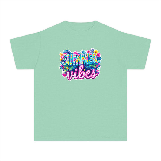 Summer Vibes Floral Youth Tee
