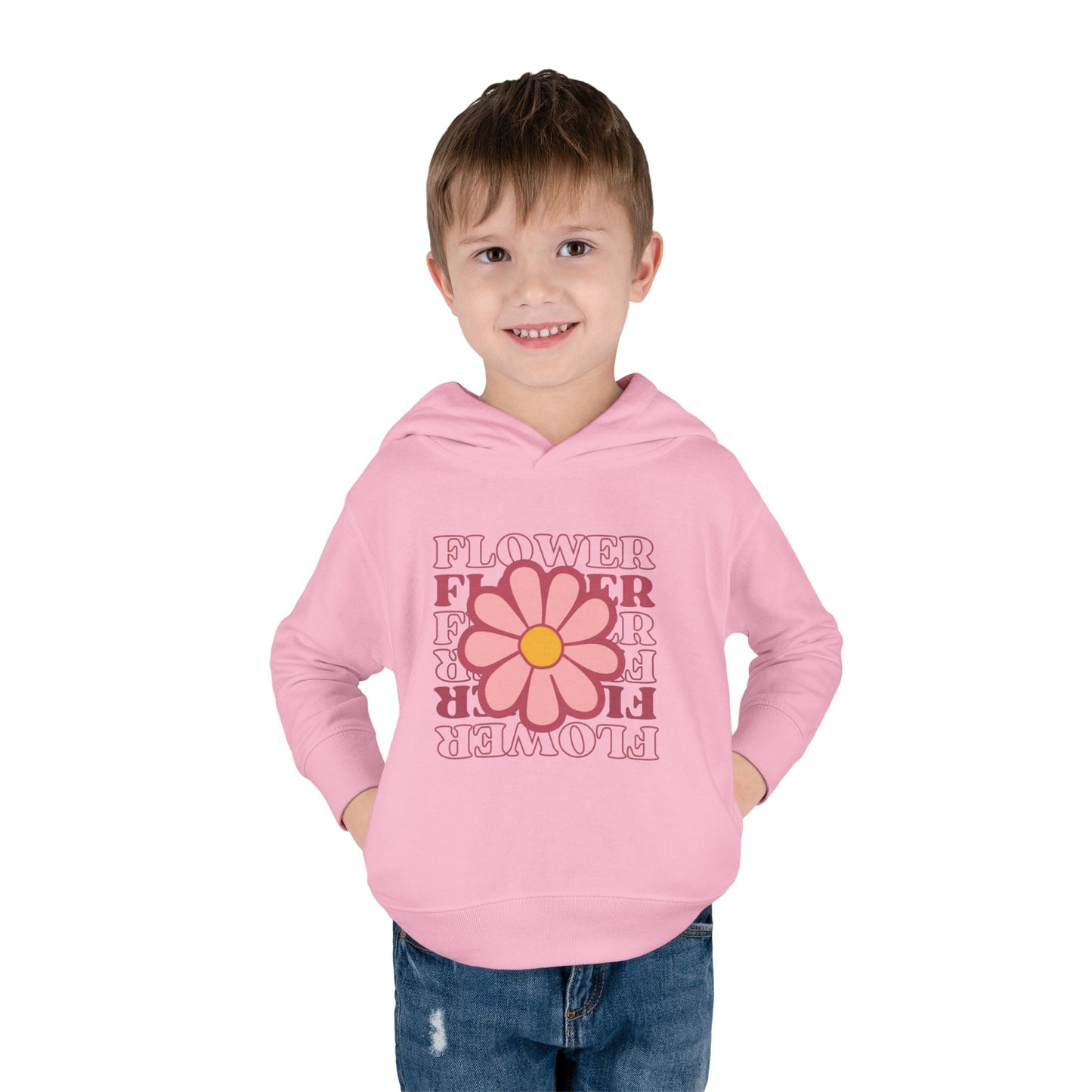 Retro Flower Typography Toddler Hoodie