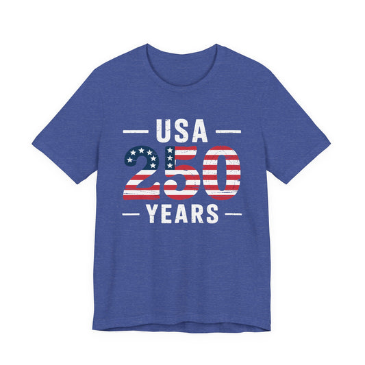 USA 250 Years Patriotic Flag T-Shirt