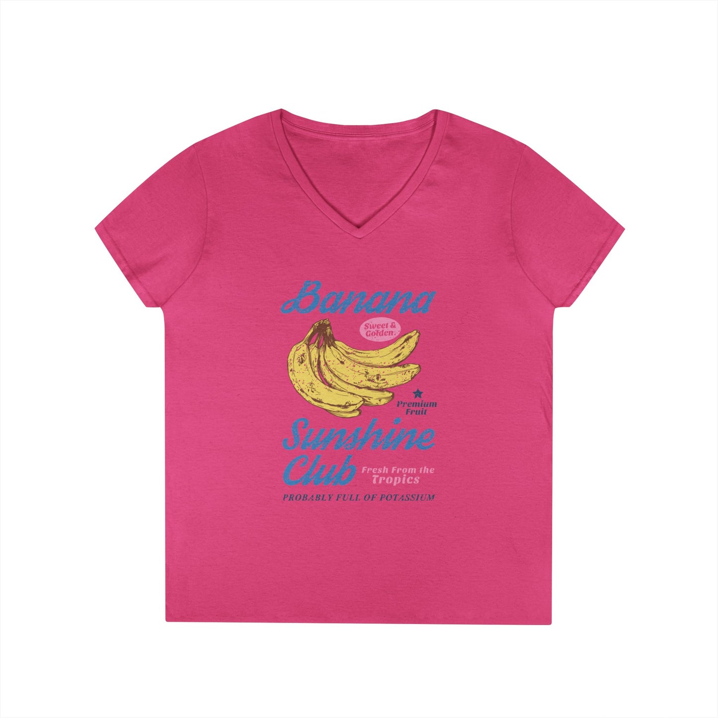 Banana Sunshine Club Women's V-Neck Tee