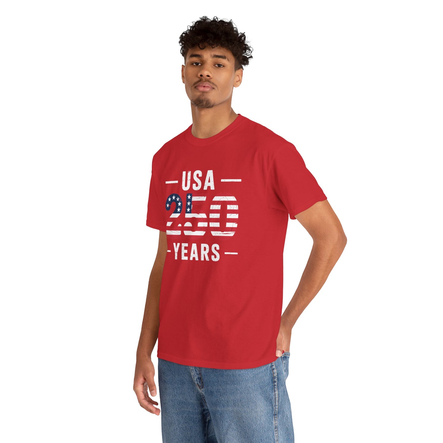 USA 250 Years Patriotic Flag Graphic T-Shirt