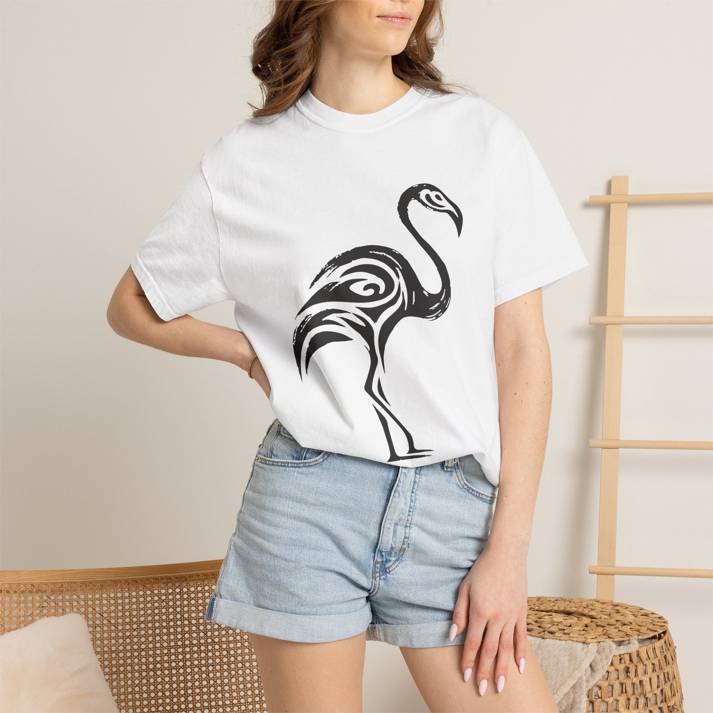 Flamingo Tribal Graphic T-Shirt