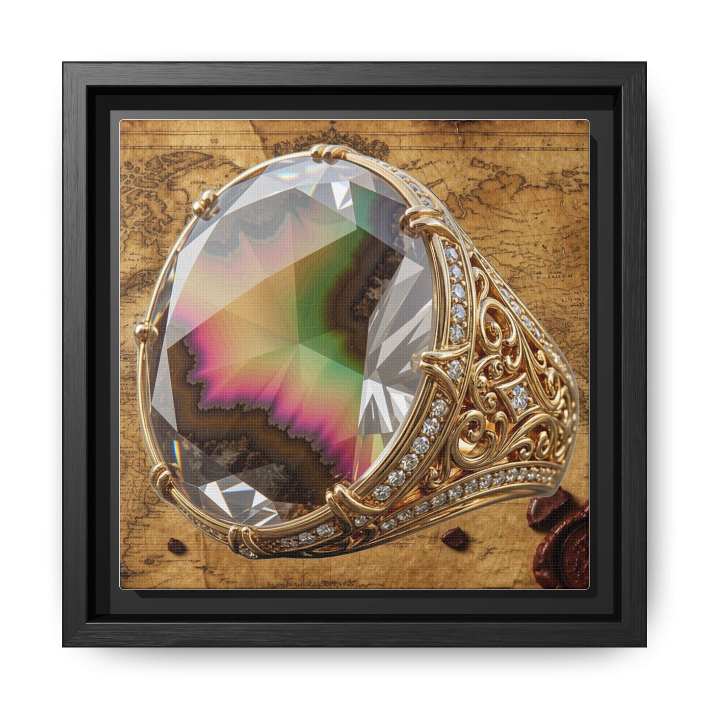 Zultanite Gemstone Ring Framed Canvas
