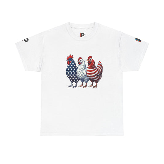 American Flag Chicken Trio Men’s Tee