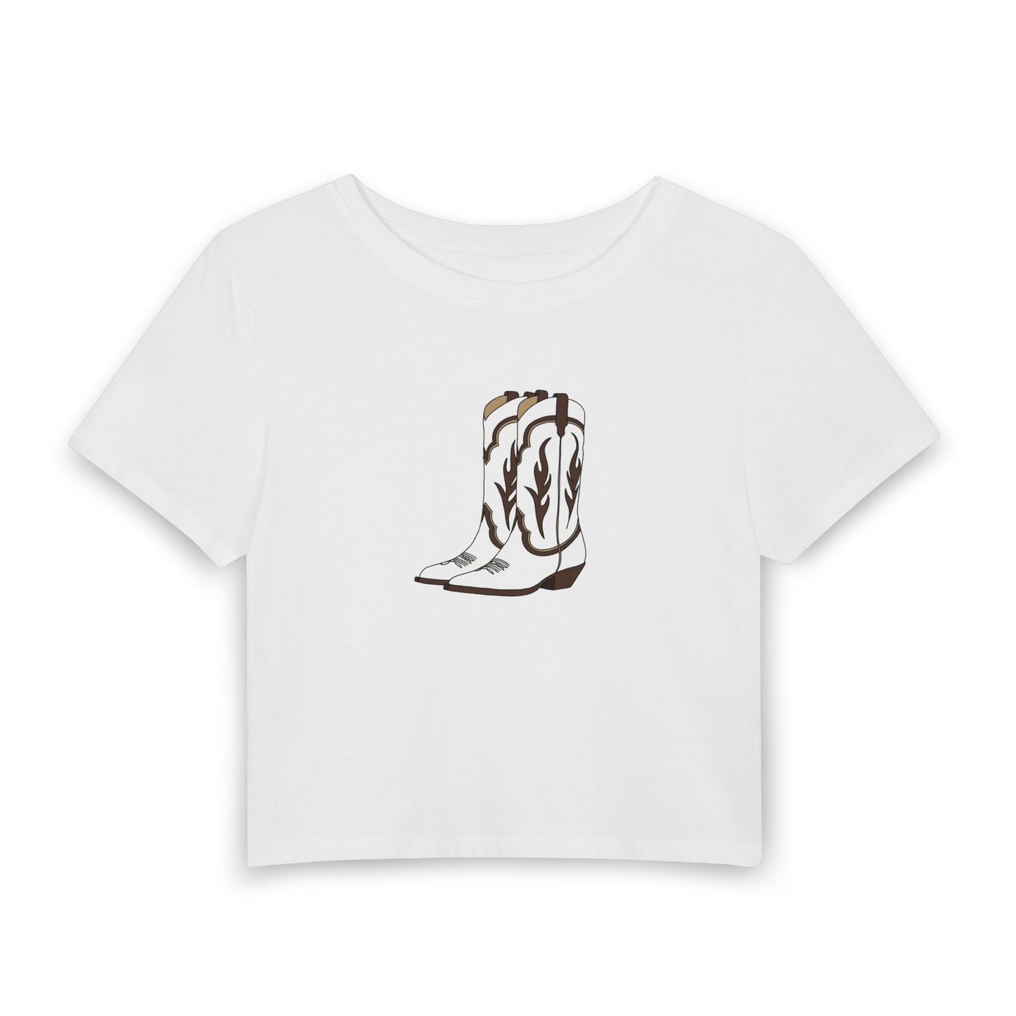 Western Cowboy Boot Crop Tee