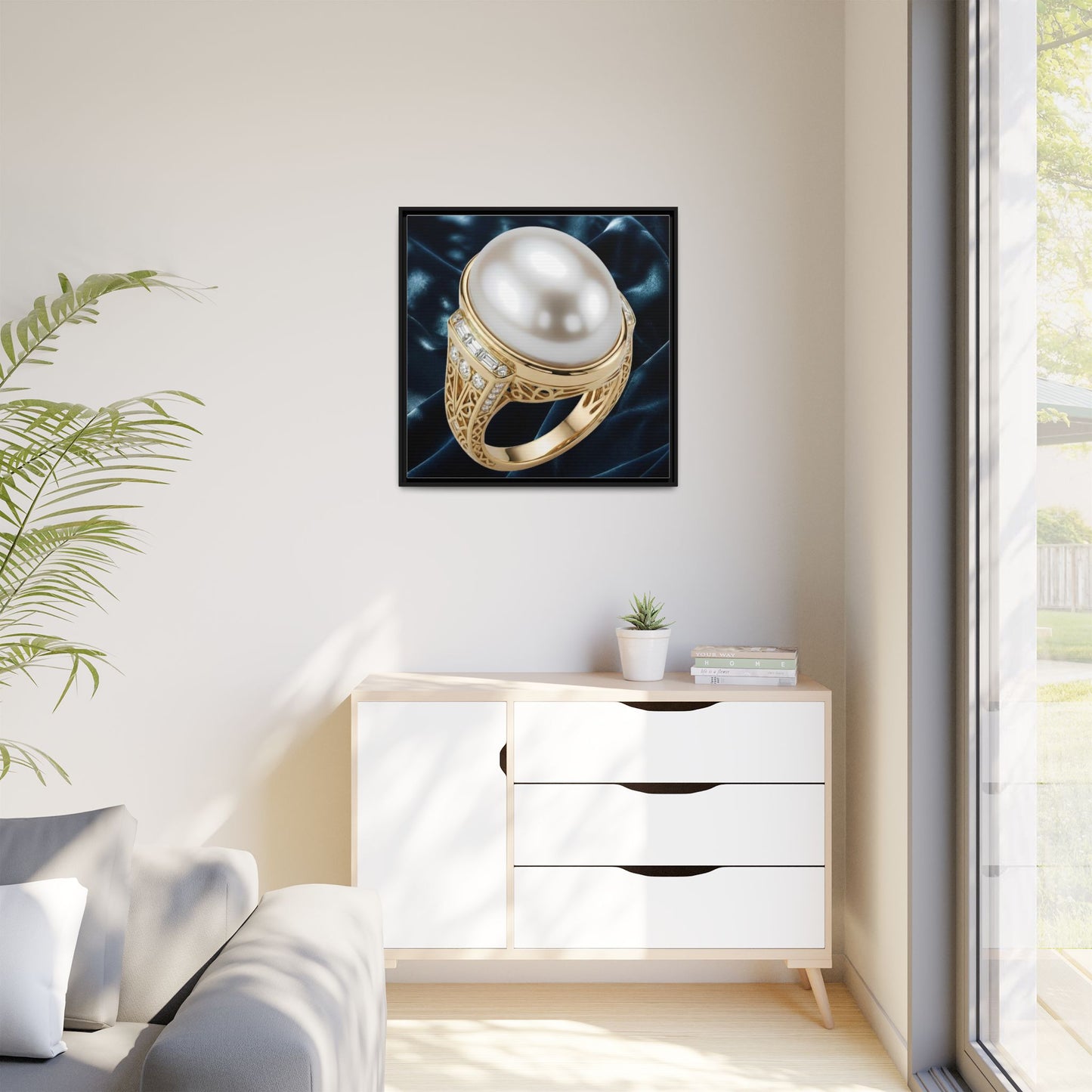 Ivory Pearl Statement Canvas