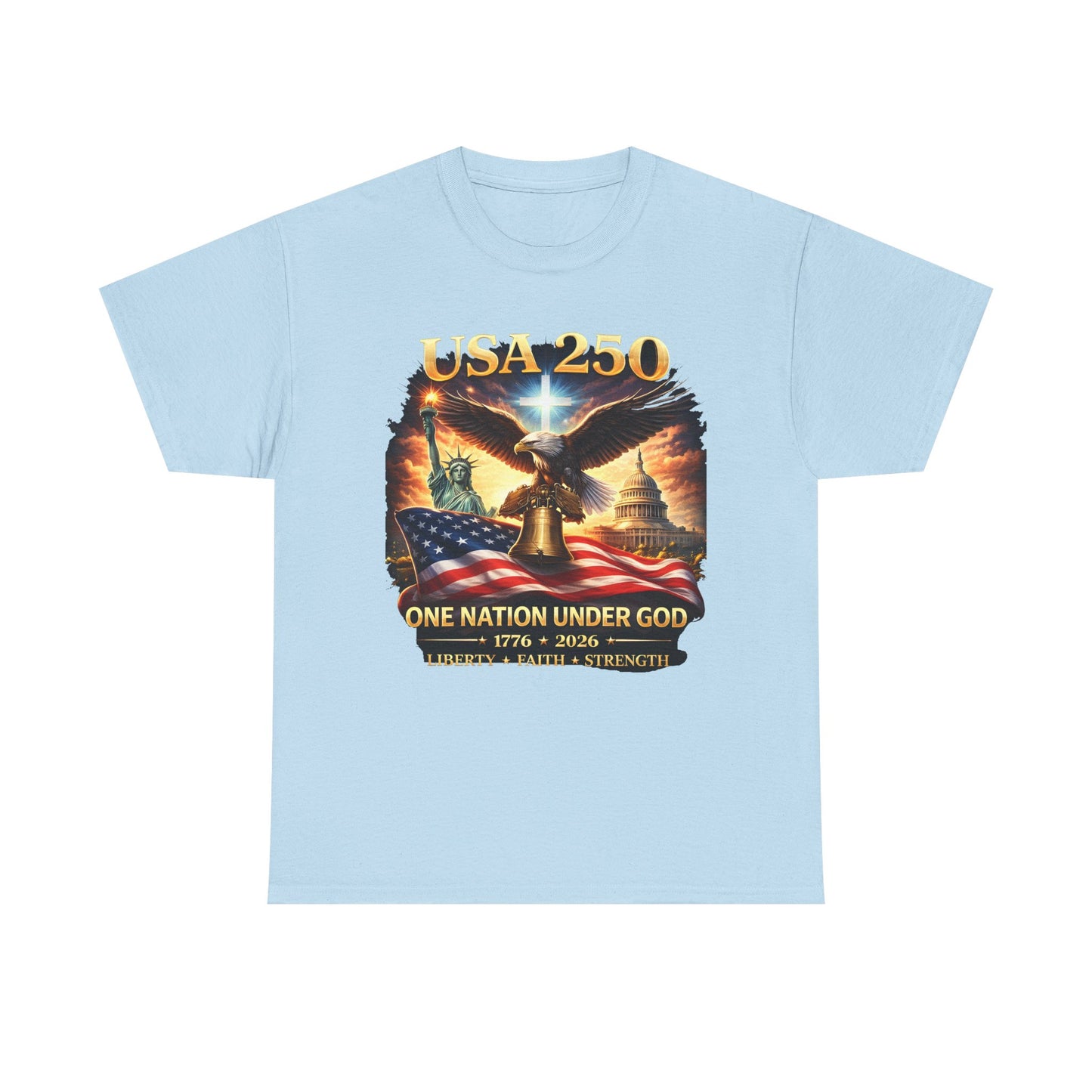 USA 250 Patriotic Tee – One Nation Under God 1776 Shirt