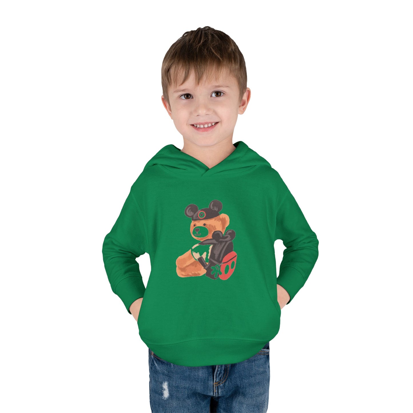 Playful Teddy Bear Toddler Pullover Hoodie