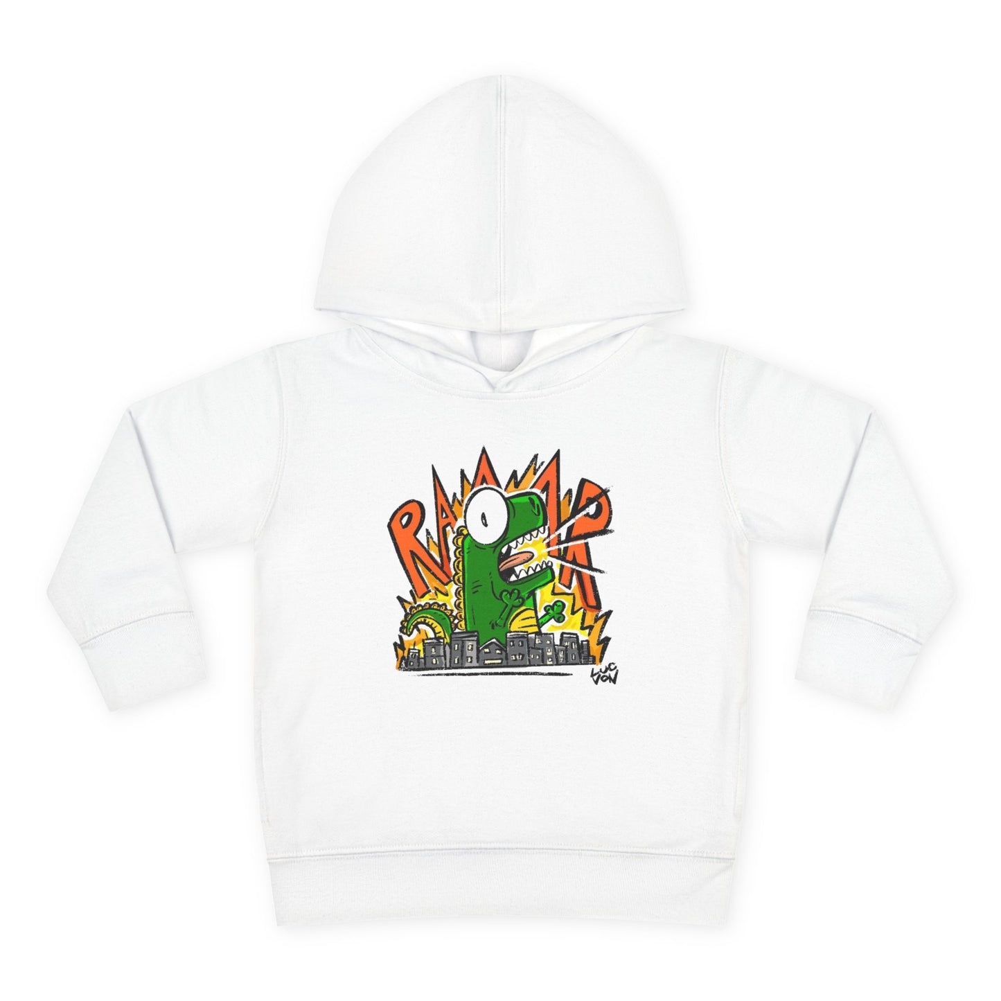 Comic Roaring Dinosaur Toddler Hoodie