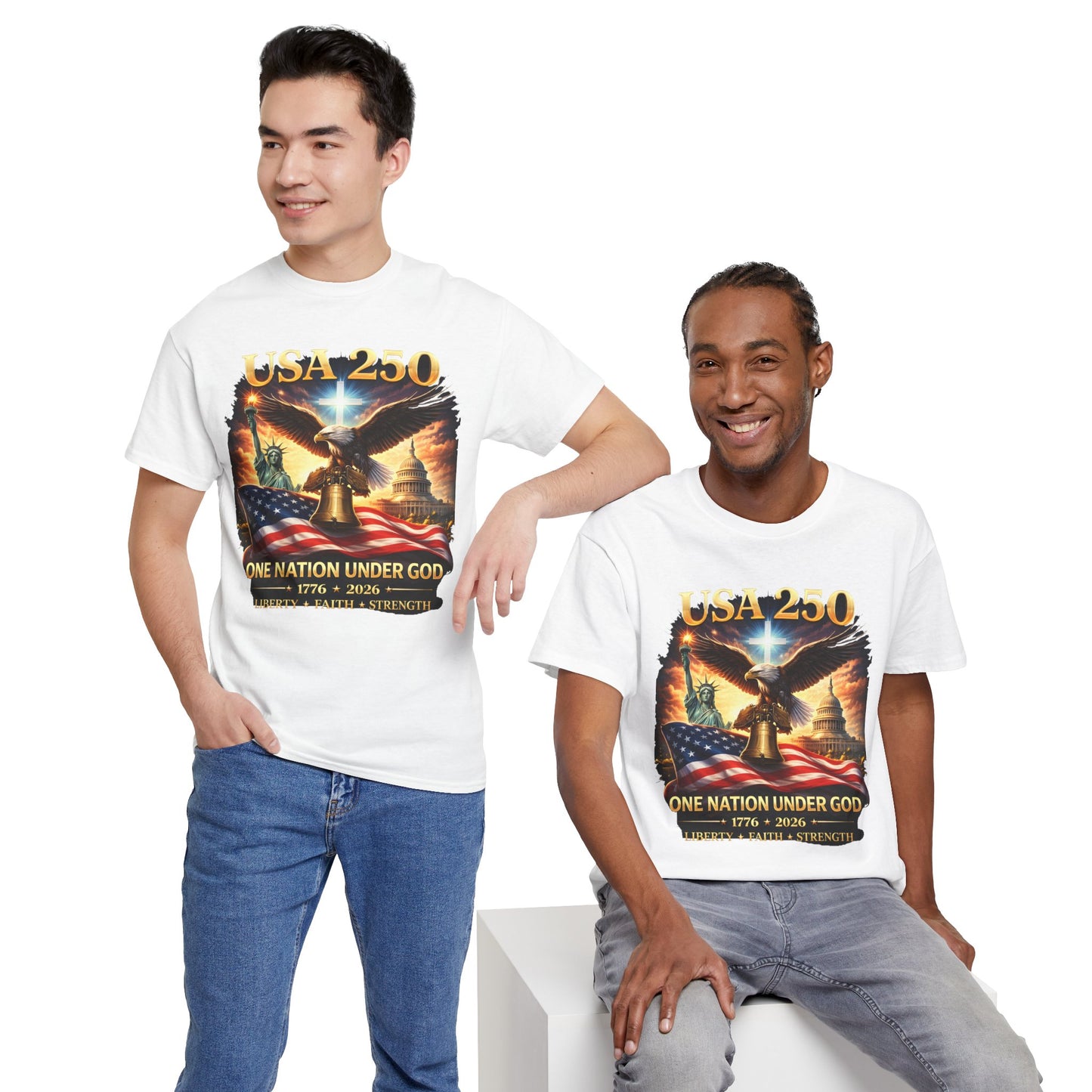 USA 250 Patriotic Tee – One Nation Under God 1776 Shirt