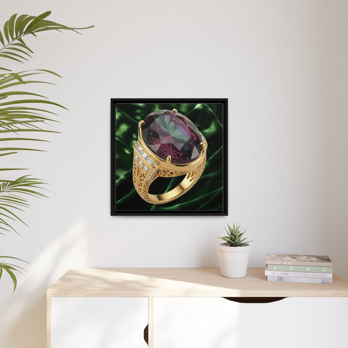 Colour-Shift Alexandrite Ring Framed Canvas
