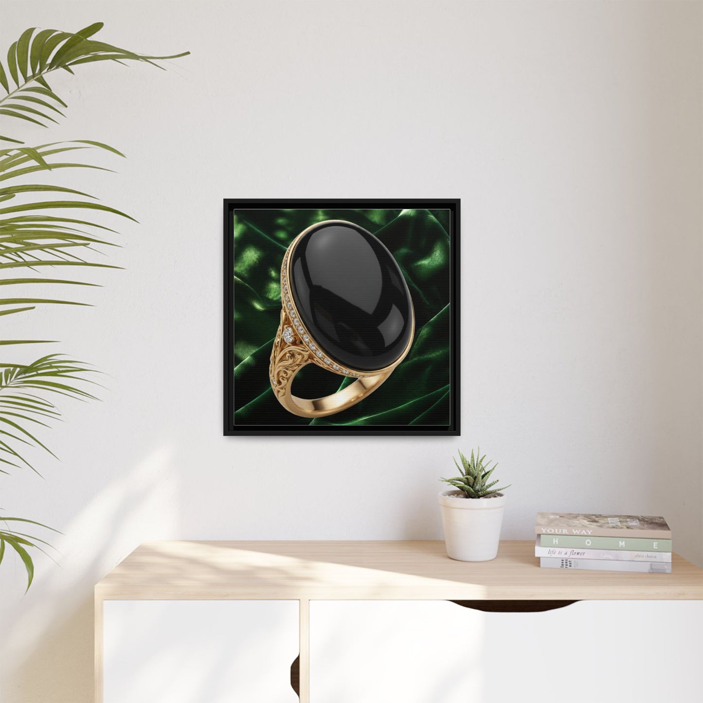 Onyx Emerald Reverie Ring Canvas