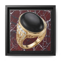 Onyx Crimson Marble Canvas