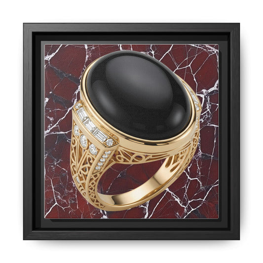 Onyx Crimson Marble Canvas