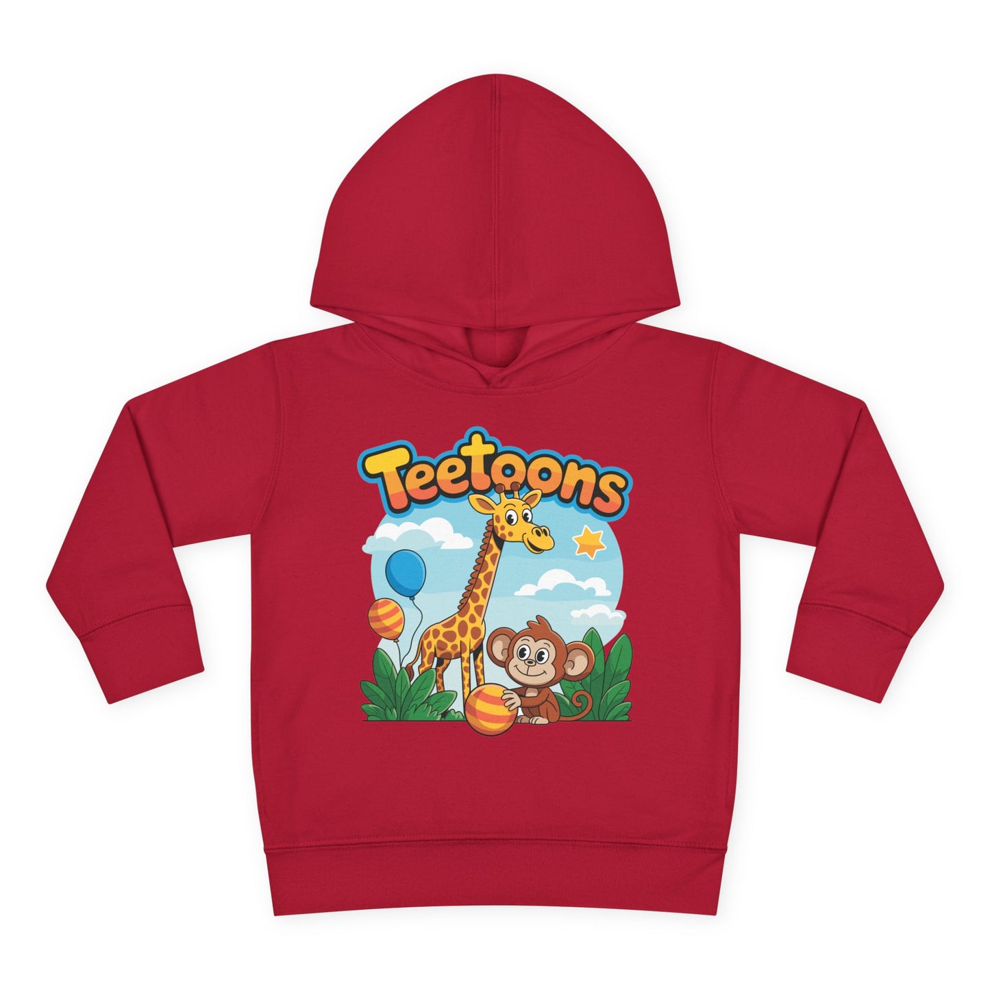 Giraffe and Monkey Toddler Pullover Hoodie