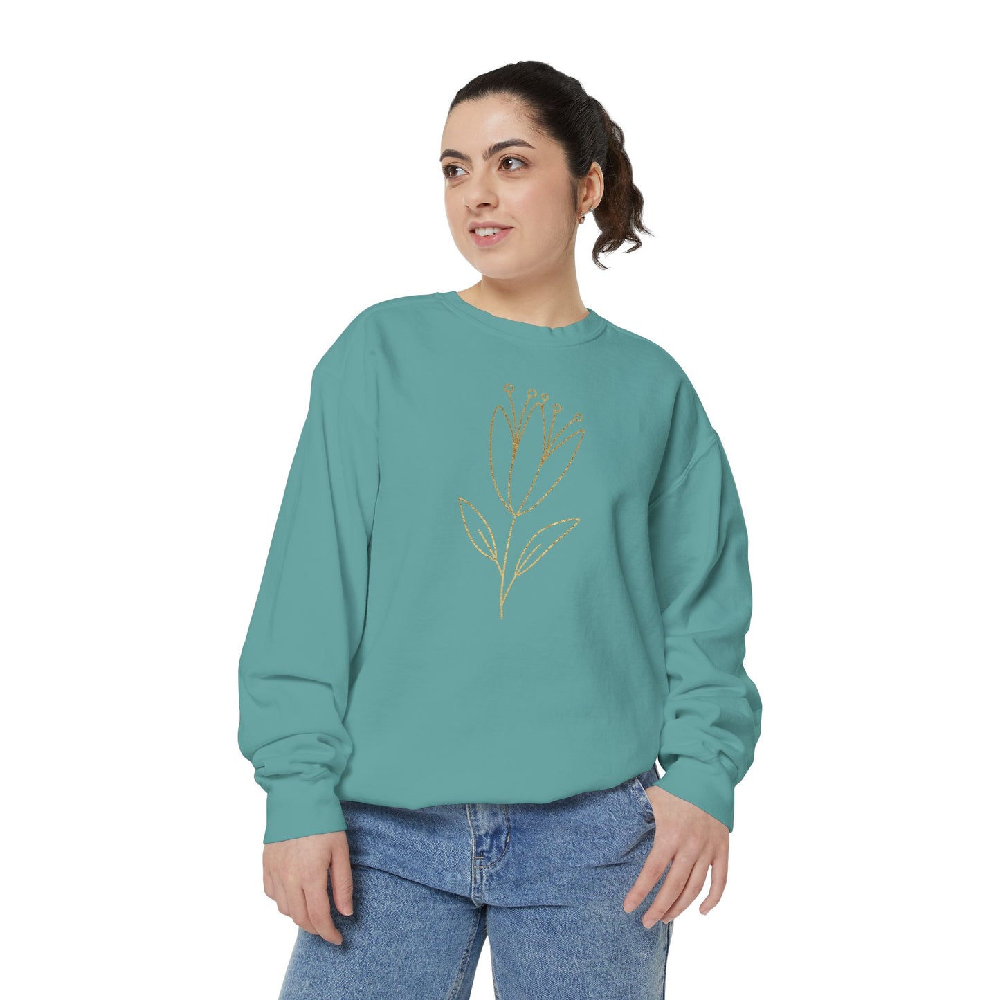 Floral Line Art Sweatshirt