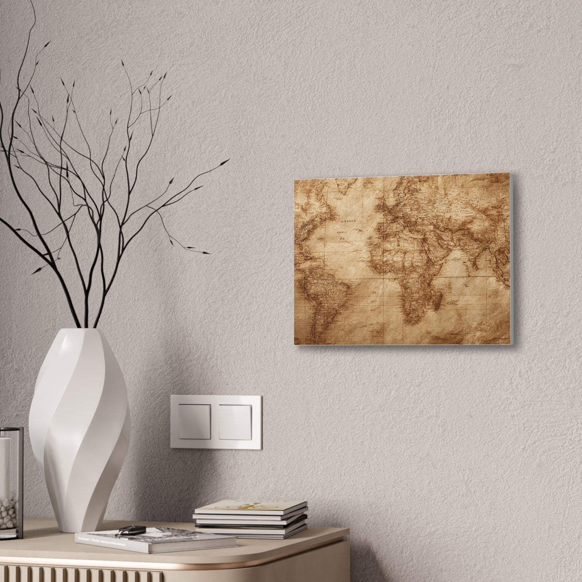 Heritage World Map Canvas Print