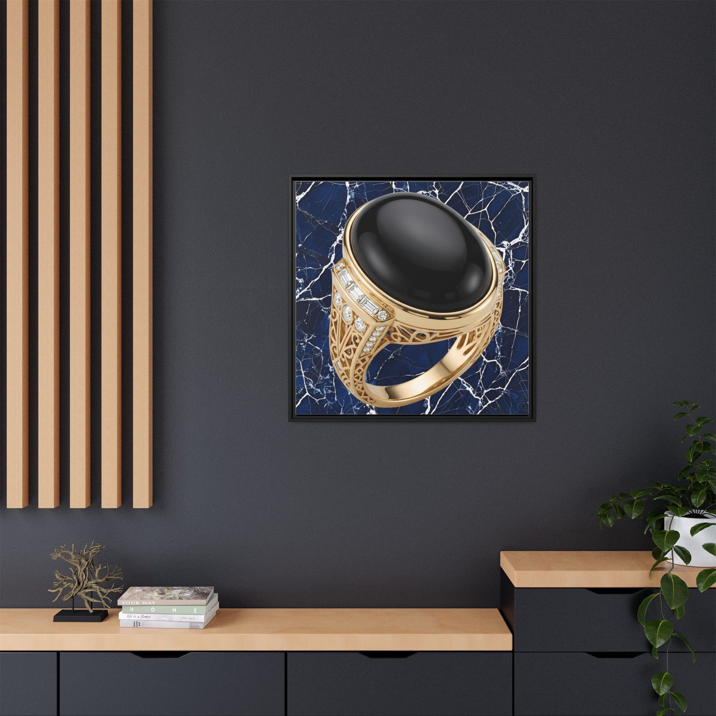 Onyx Cobalt Marble Canvas