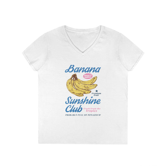Banana Sunshine Club Women's V-Neck Tee