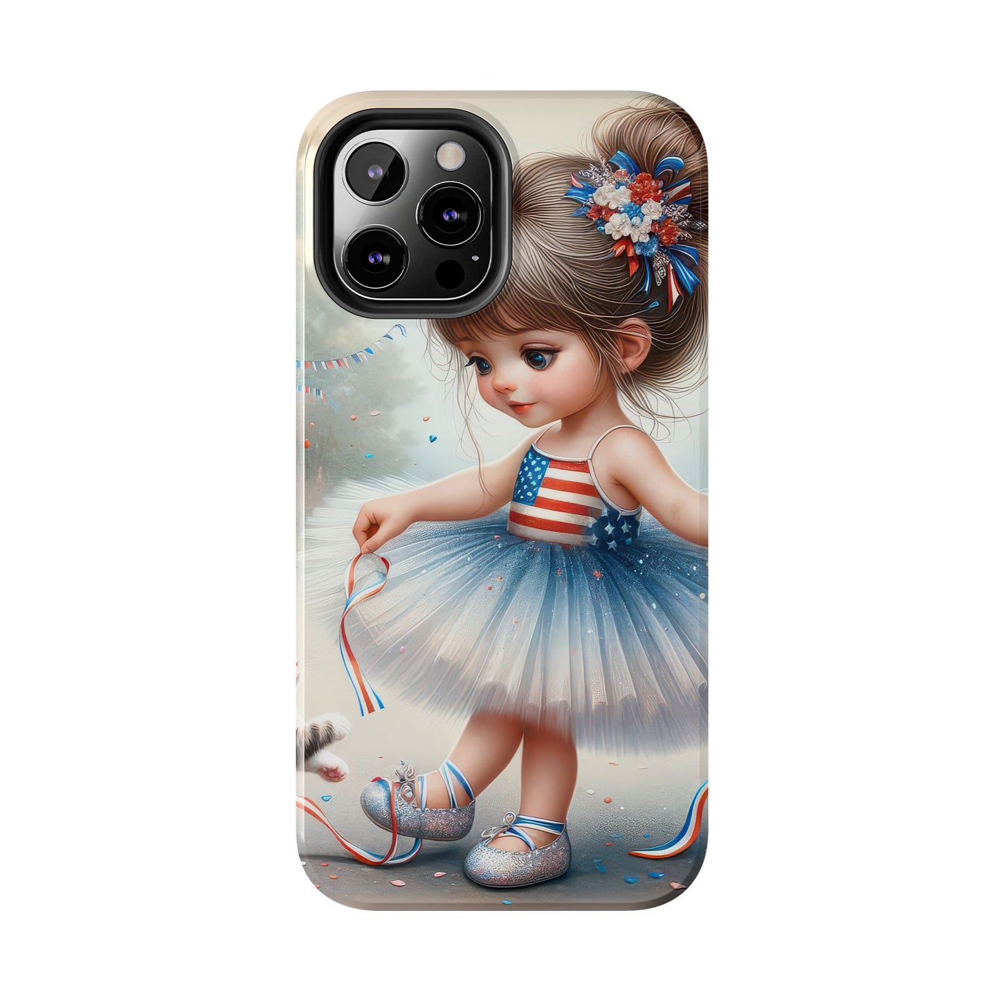 Little Patriot Girl Tough Phone Case