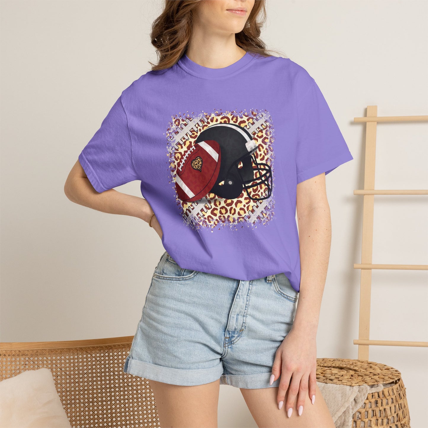 Football Leopard Graphic T-Shirt