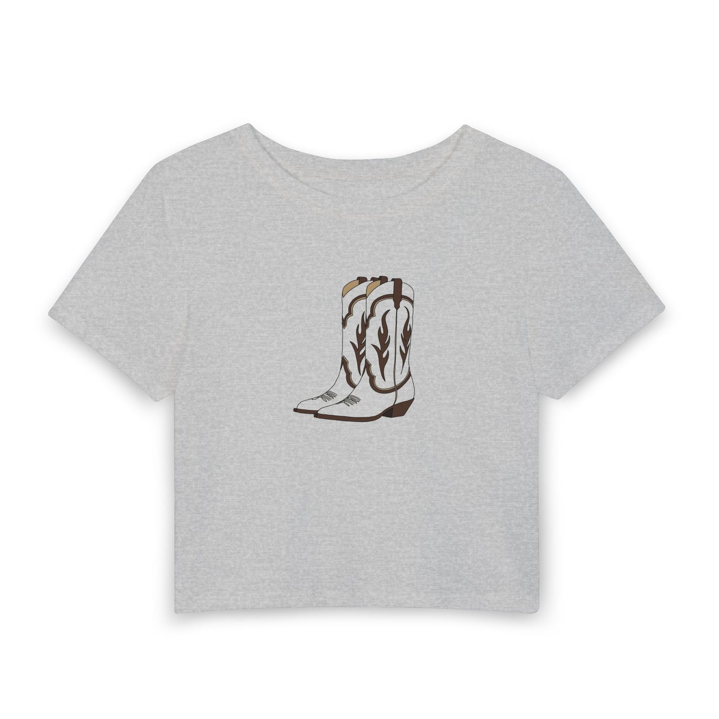 Western Cowboy Boot Crop Tee